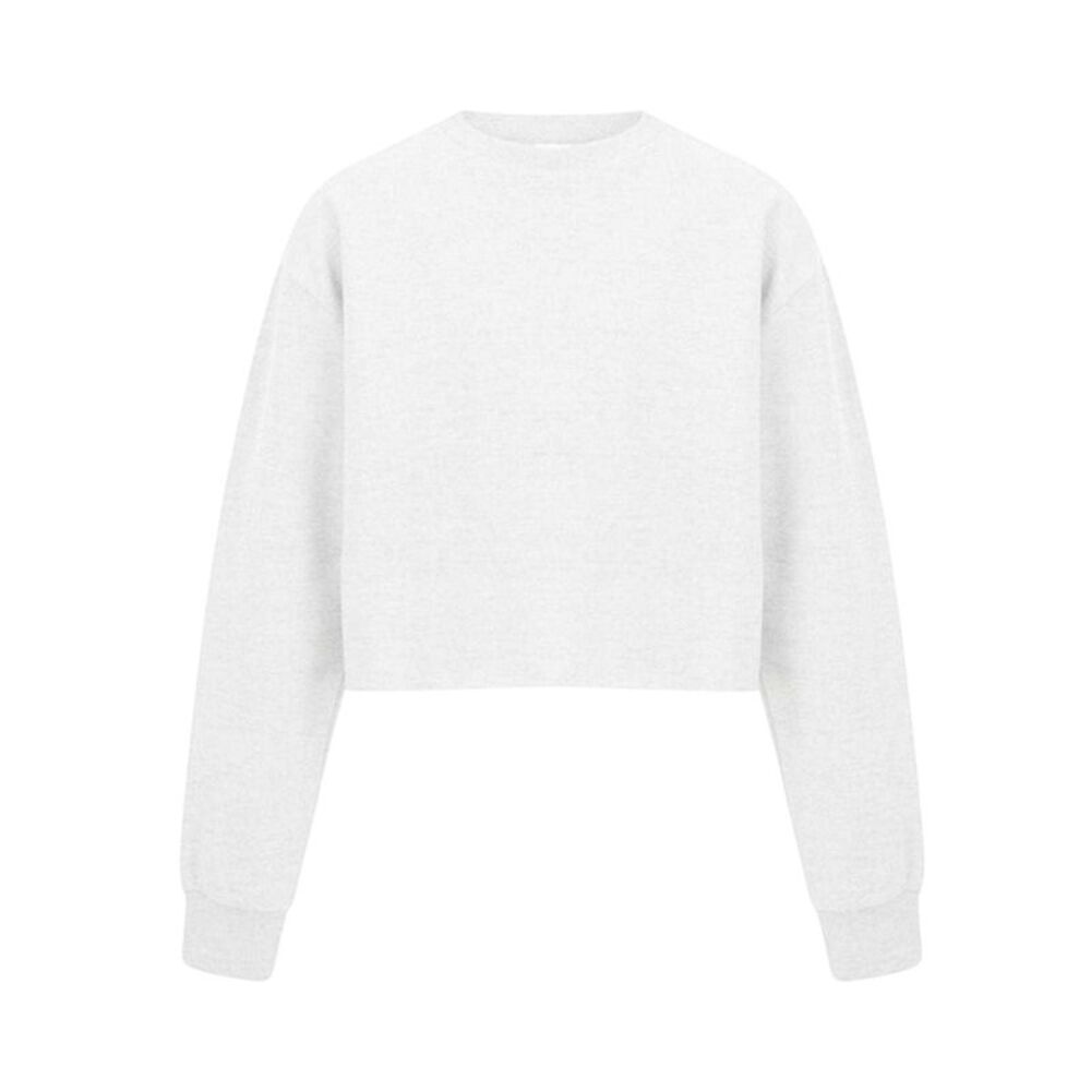 Miso Womens/Ladies Relaxed Fit Crop Sweatshirt / White